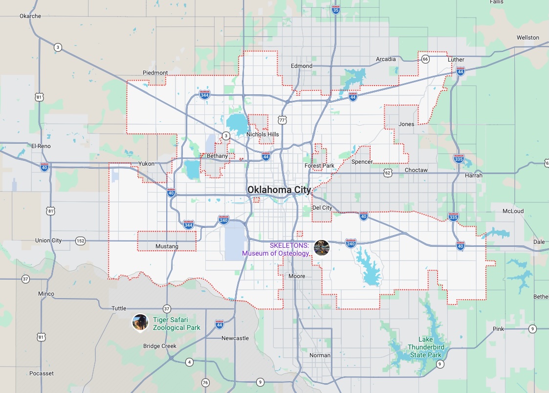 Precision Garage Door Service® of Oklahoma City map